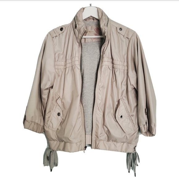 Eddie Bauer Short Jacket 3/4 Sleeve Beige - Picture 2 of 5